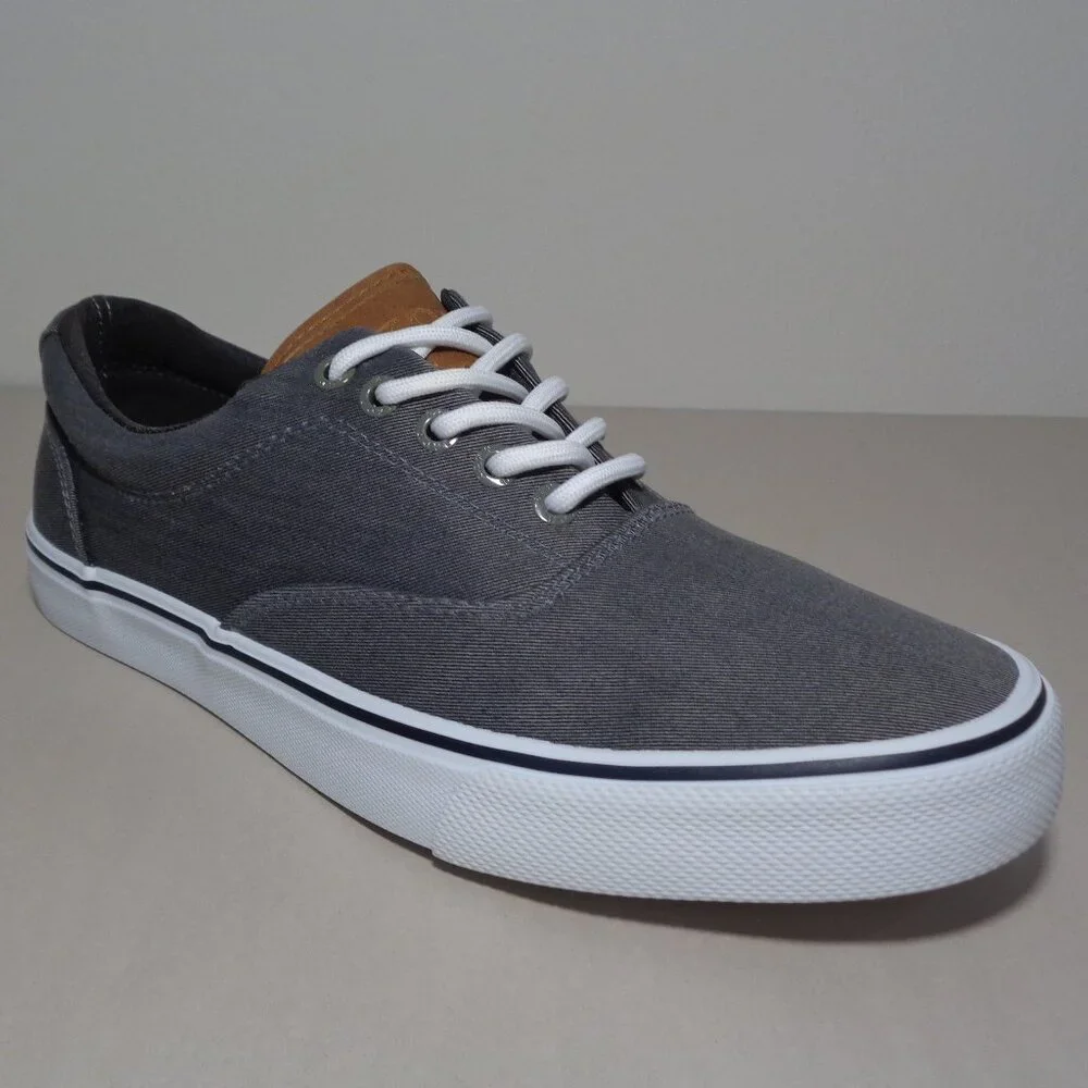 Izod Size 10 M / RANGLEY / Gray / Canvas / Casual Deck Sneakers New Men's Shoes